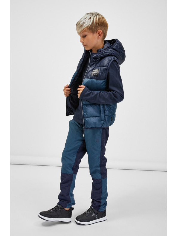 Sam 73 Tamnoplavi dječji prošiveni prsluk s kapuljačom SAM 73 Jifunza