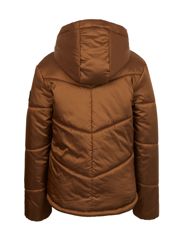 Sam 73 Smeđa ženska prošivena zimska jakna s kapuljačom SAM 73 Gede