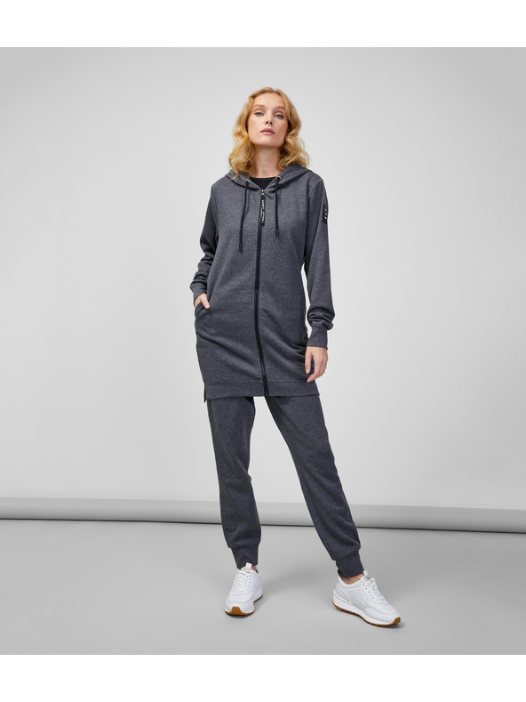 Sam 73 Siva ženska majica s tigrastim zatvaračem i kapuljačom SAM 73 Drusilia