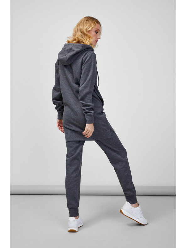 Sam 73 Siva ženska majica s tigrastim zatvaračem i kapuljačom SAM 73 Drusilia