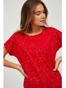 Sam 73 Crvena ženska majica s uzorkom SAM 73 Heqa