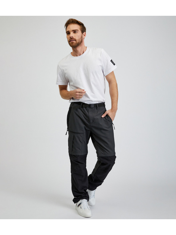 Sam 73 Crno-sive muške hlače s odvojivom nogavicom SAM73 Walter