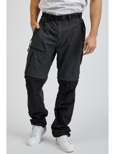 Sam 73 Crno-sive muške hlače s odvojivom nogavicom SAM73 Walter