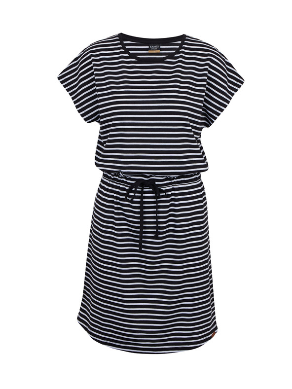 Sam 73 Bijelo-crna ženska haljina na pruge SAM73 Sagitta
