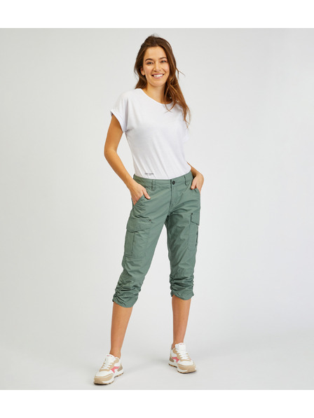 Sam 73 Zelene ženske tričetvrt hlače SAM73 Fornax