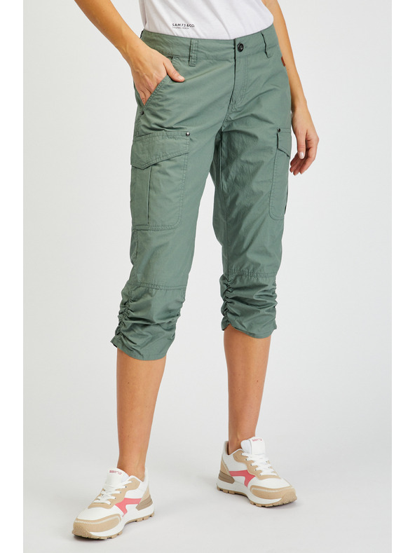 Sam 73 Zelene ženske tričetvrt hlače SAM73 Fornax