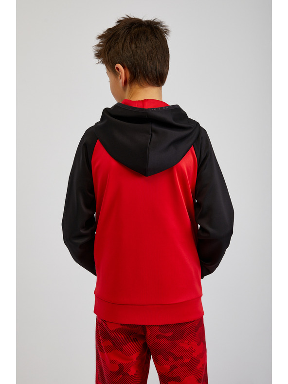 Sam 73 Crno-crvena unisex dječja majica s kapuljačom SAM73 Draco