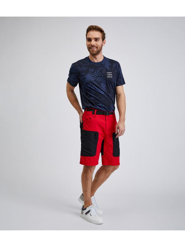 Sam 73 Crno-crvene muške kratke hlače SAM73 Andalusit