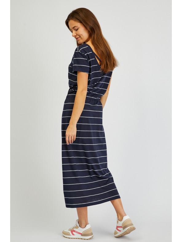 Sam 73 Tamnoplava ženska haljina na pruge SAM73 Columba