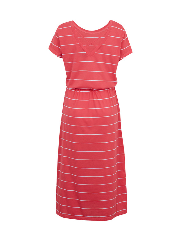 Sam 73 Crvena ženska haljina na pruge SAM73 Columba