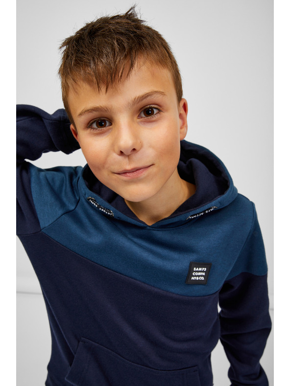 Sam 73 Tamnoplava dječačka majica s kapuljačom SAM 73 Sall