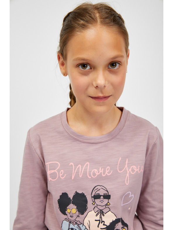 Sam 73 Stara roza djevojačka majica s dugim rukavima SAM 73 Vadania