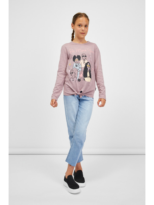 Sam 73 Stara roza djevojačka majica s dugim rukavima SAM 73 Vadania