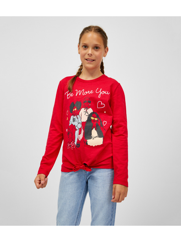 Sam 73 Crvena majica dugih rukava za djevojčice SAM 73 Vadania