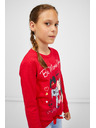 Sam 73 Crvena majica dugih rukava za djevojčice SAM 73 Vadania