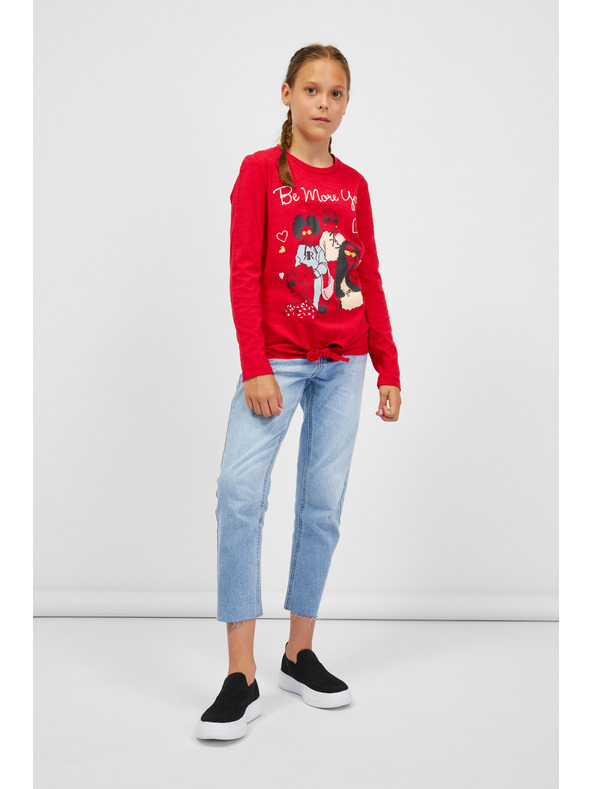 Sam 73 Crvena majica dugih rukava za djevojčice SAM 73 Vadania