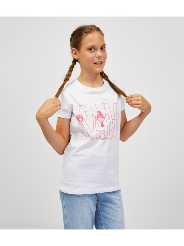 Sam 73 Bijela majica za djevojčice SAM 73 Ielenia