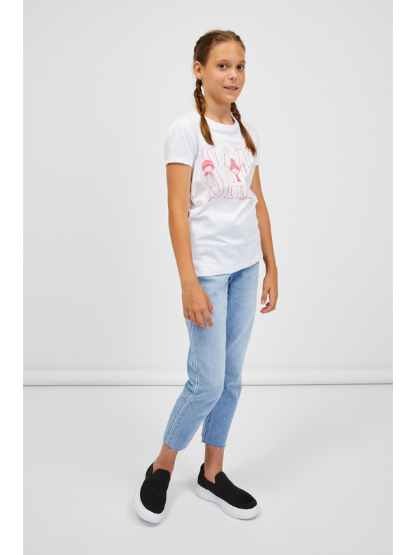 Sam 73 Bijela majica za djevojčice SAM 73 Ielenia