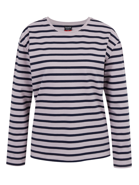 Sam 73 Plavo-ružičasta ženska majica dugih rukava na pruge SAM 73 Prudence
