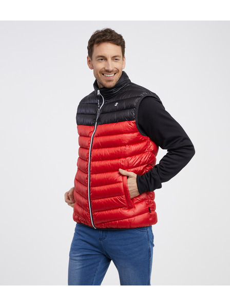 Sam 73 Crni i crveni muški prošiveni prsluk SAM 73 Potter