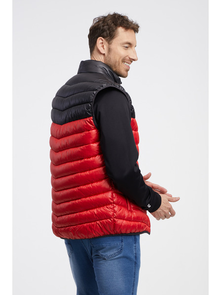 Sam 73 Crni i crveni muški prošiveni prsluk SAM 73 Potter