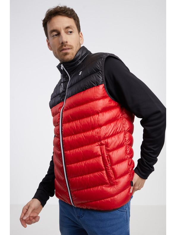 Sam 73 Crni i crveni muški prošiveni prsluk SAM 73 Potter