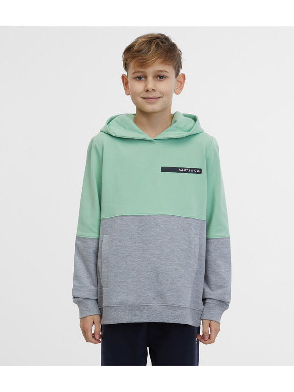 Sam 73 Sivo-zelena majica za dječake SAM 73 Chip