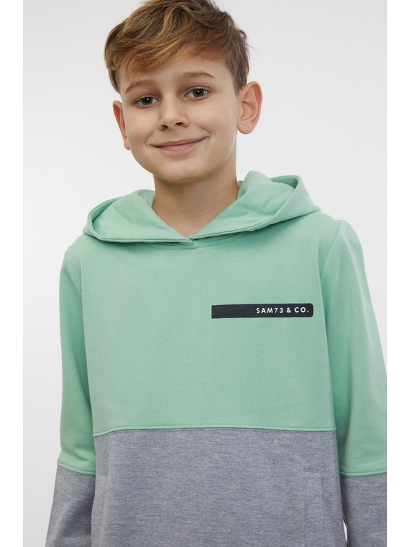 Sam 73 Sivo-zelena majica za dječake SAM 73 Chip
