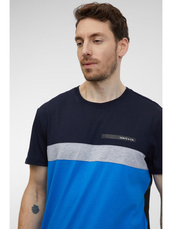 Sam 73 Plavo-crna muška majica SAM 73 Ernesto