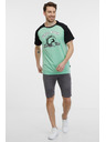 Sam 73 Crno-zelena muška majica kratkih rukava SAM 73 Esteban