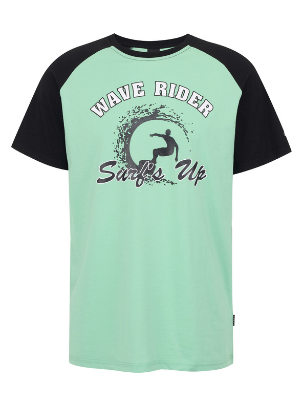 Sam 73 Crno-zelena muška majica kratkih rukava SAM 73 Esteban