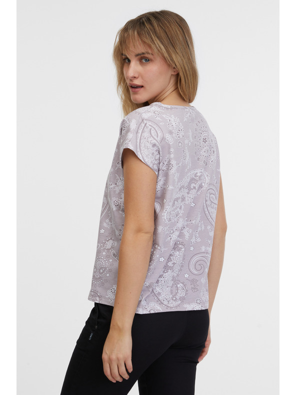 Sam 73 Svijetloljubičasta ženska majica kratkih rukava SAM 73 Margarita s uzorkom