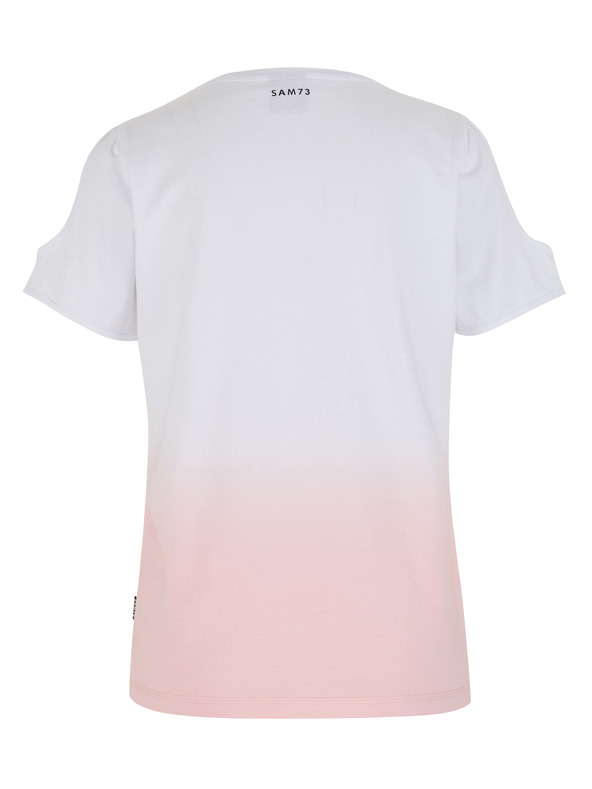 Sam 73 Rozo bijela ženska majica kratkih rukava SAM 73 Dolores
