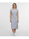 Sam 73 Svijetlo siva ženska midi haljina s brindovima SAM 73 Estela