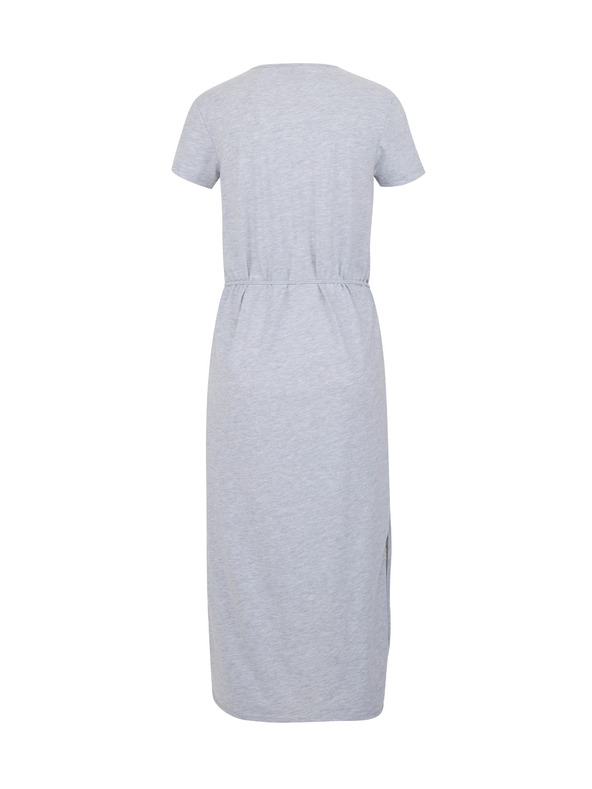 Sam 73 Svijetlo siva ženska midi haljina s brindovima SAM 73 Estela