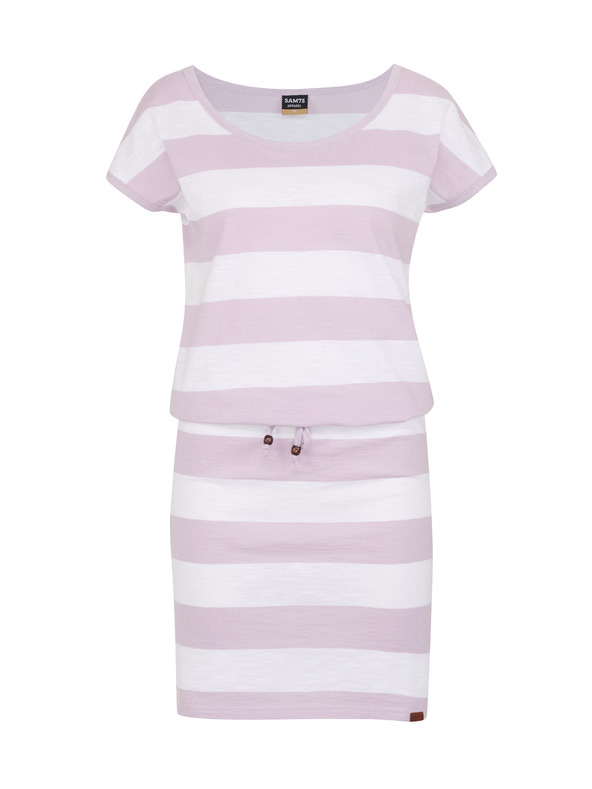 Sam 73 Bijelo-ljubičasta ženska haljina na pruge SAM 73 Reyna