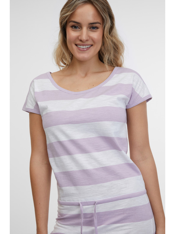 Sam 73 Bijelo-ljubičasta ženska haljina na pruge SAM 73 Reyna