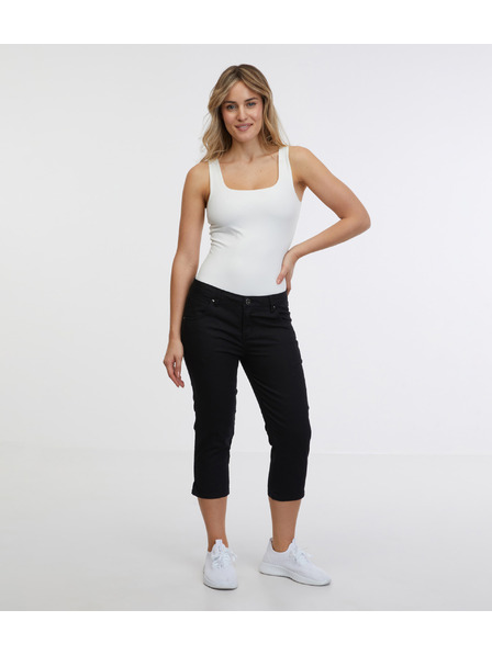 Sam 73 Crne ženske uske traperice tričetvrt dužine SAM 73 Amara