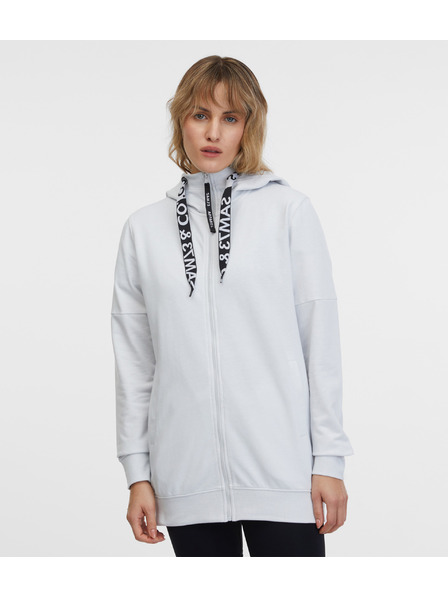 Sam 73 Svijetlo siva ženska majica s kapuljačom na patentni zatvarač SAM 73 Lisa