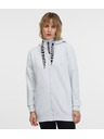 Sam 73 Svijetlo siva ženska majica s kapuljačom na patentni zatvarač SAM 73 Lisa