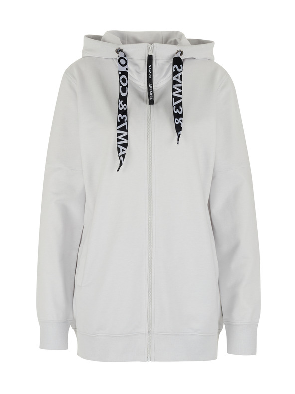 Sam 73 Svijetlo siva ženska majica s kapuljačom na patentni zatvarač SAM 73 Lisa