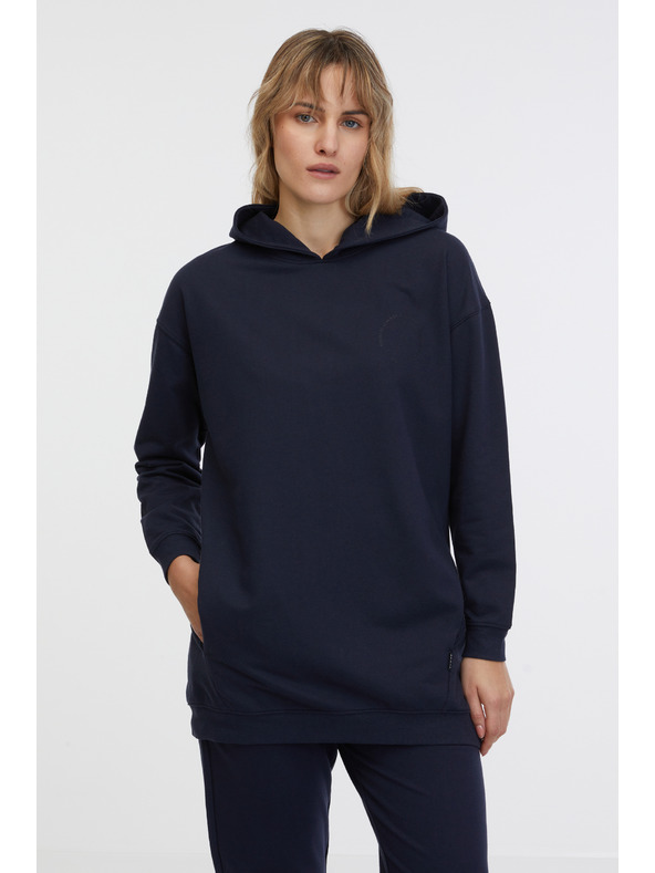 Sam 73 Tamnoplavi ženski produženi sweatshirt SAM 73 Lola