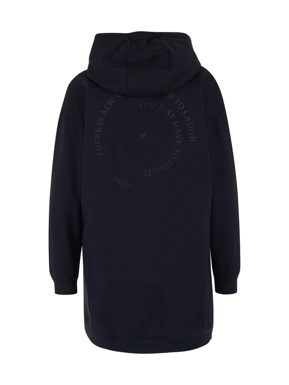 Sam 73 Tamnoplavi ženski produženi sweatshirt SAM 73 Lola