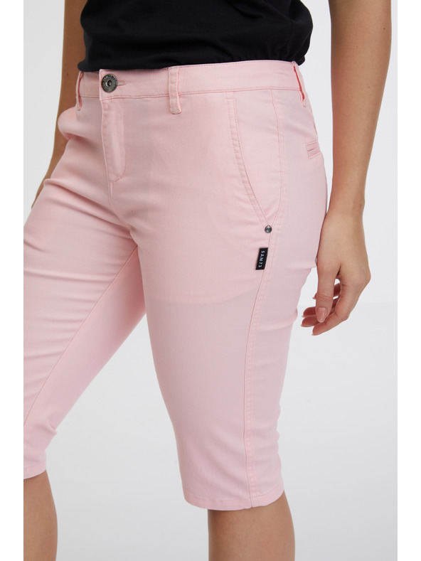 Sam 73 Svijetlo ružičaste ženske kapri hlače SAM 73 Ariel