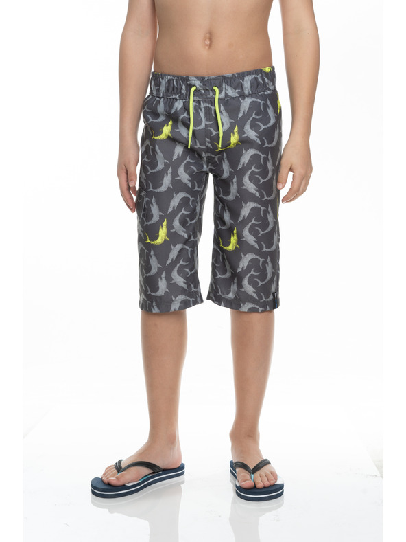 Sam 73 Sivi dječački kupaći kostim s uzorkom SAM 73