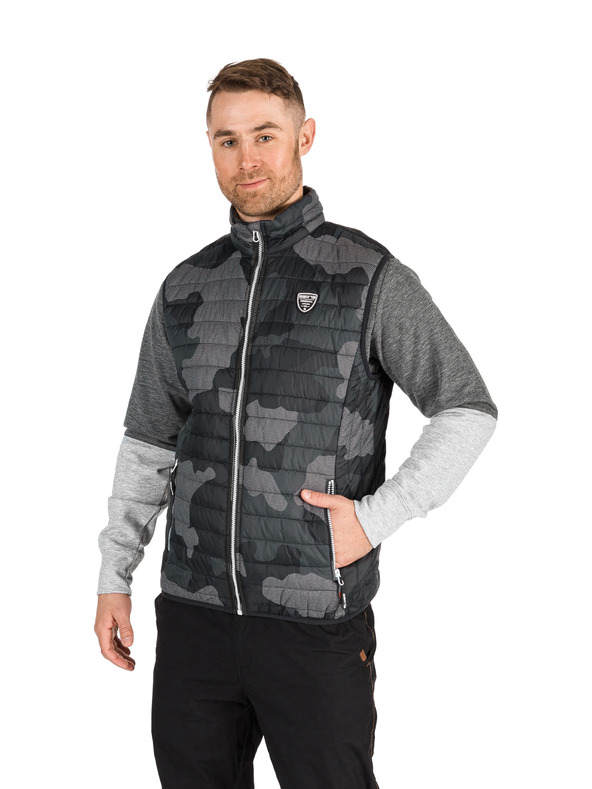 Sam 73 Tamno sivi muški prsluk s uzorkom SAM 73