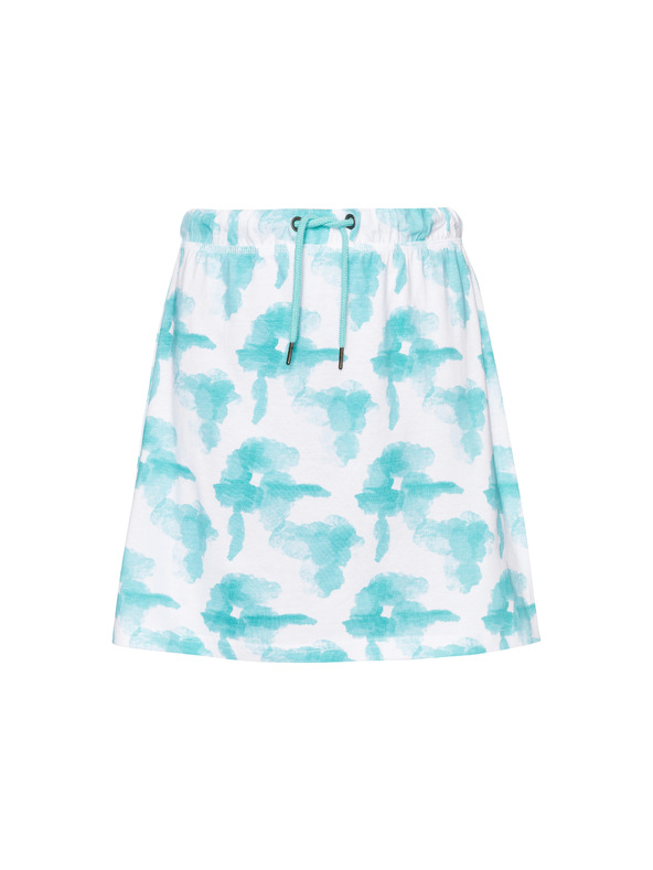 Sam 73 Bijelo-tirkizna djevojačka suknja s uzorkom SAM 73