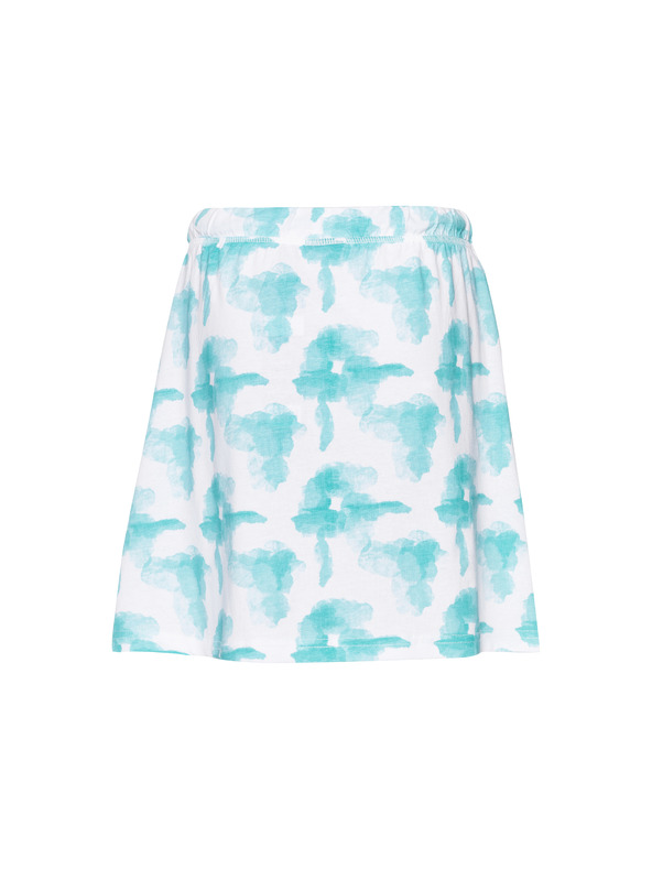 Sam 73 Bijelo-tirkizna djevojačka suknja s uzorkom SAM 73
