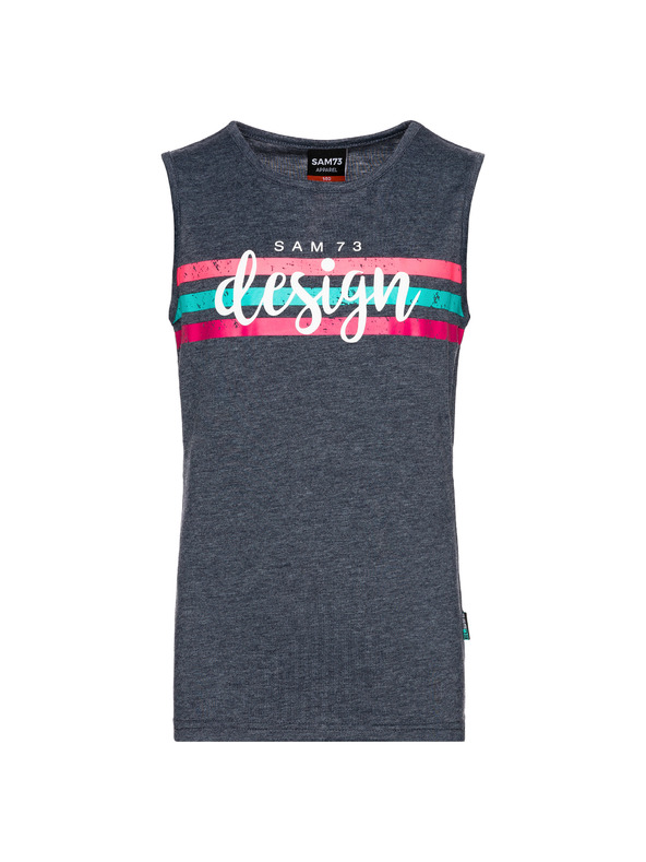 Sam 73 Tamnoplava majica bez rukava za djevojčice s printom SAM 73