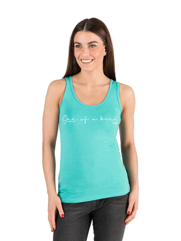 Sam 73 Tirkizna ženska majica s natpisom SAM 73